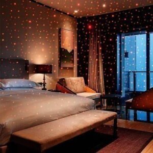 Star Lamp USB Car Star Ceiling Light Sky Projection Lamp (Red)