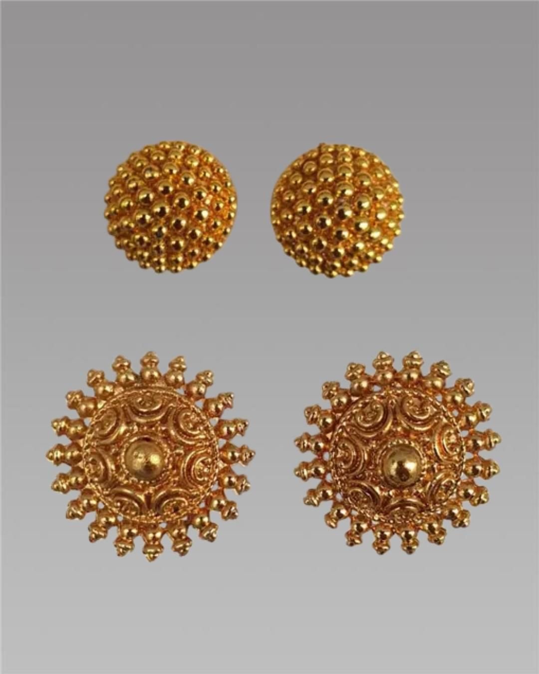 Trendy Gold Plated Earrings (Combo) - Image 2