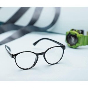 Unisex Clear Black Cat-eye Sunglass