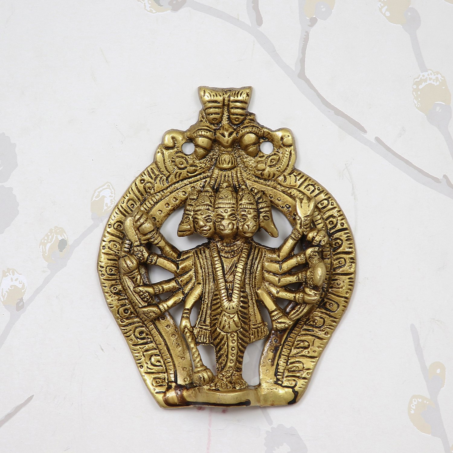 CraftIndia Panchmukhi Lord Hanuman Brass Idol Statue - Image 2