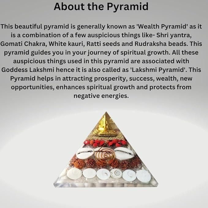 Crystal Wealth Gomati Chakra Shree Yantra Pyramid - Image 2