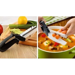 2-in-1 Steel Smart Clever Cutter Kitchen Knife