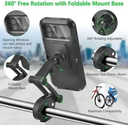 Universal 360 Rotation Bike Waterproof Cell Phone Holder - Image 2