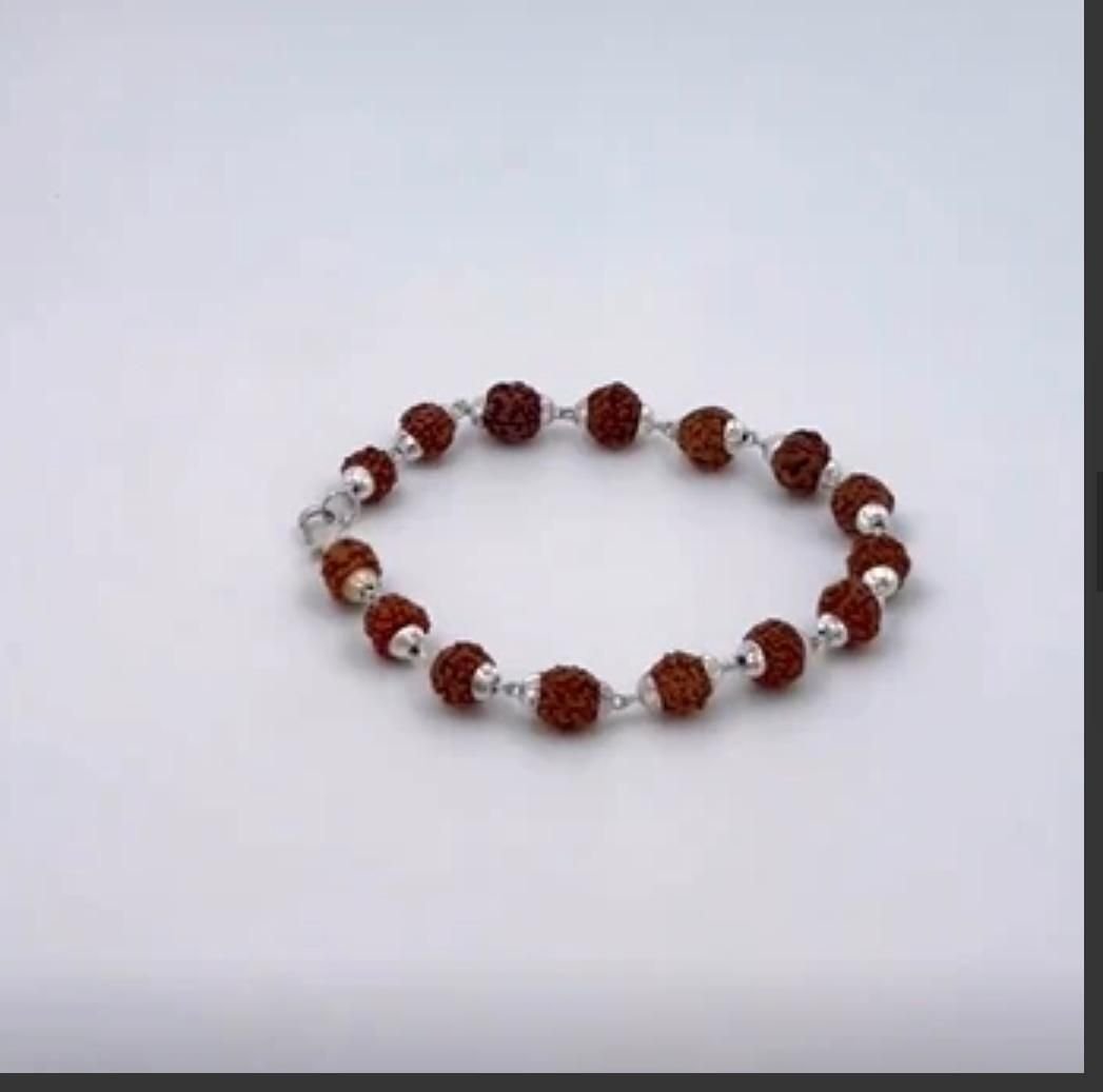 Rudraksha Bracelet Silver Plated - Image 2