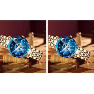 Women's Beautiful Diamond Shape Watch (Pack of 2)