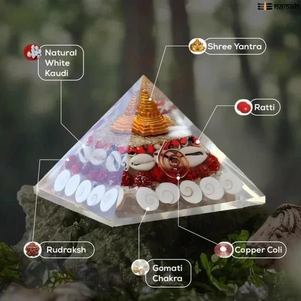 Crystal Wealth Gomati Chakra Shree Yantra Pyramid - Image 3