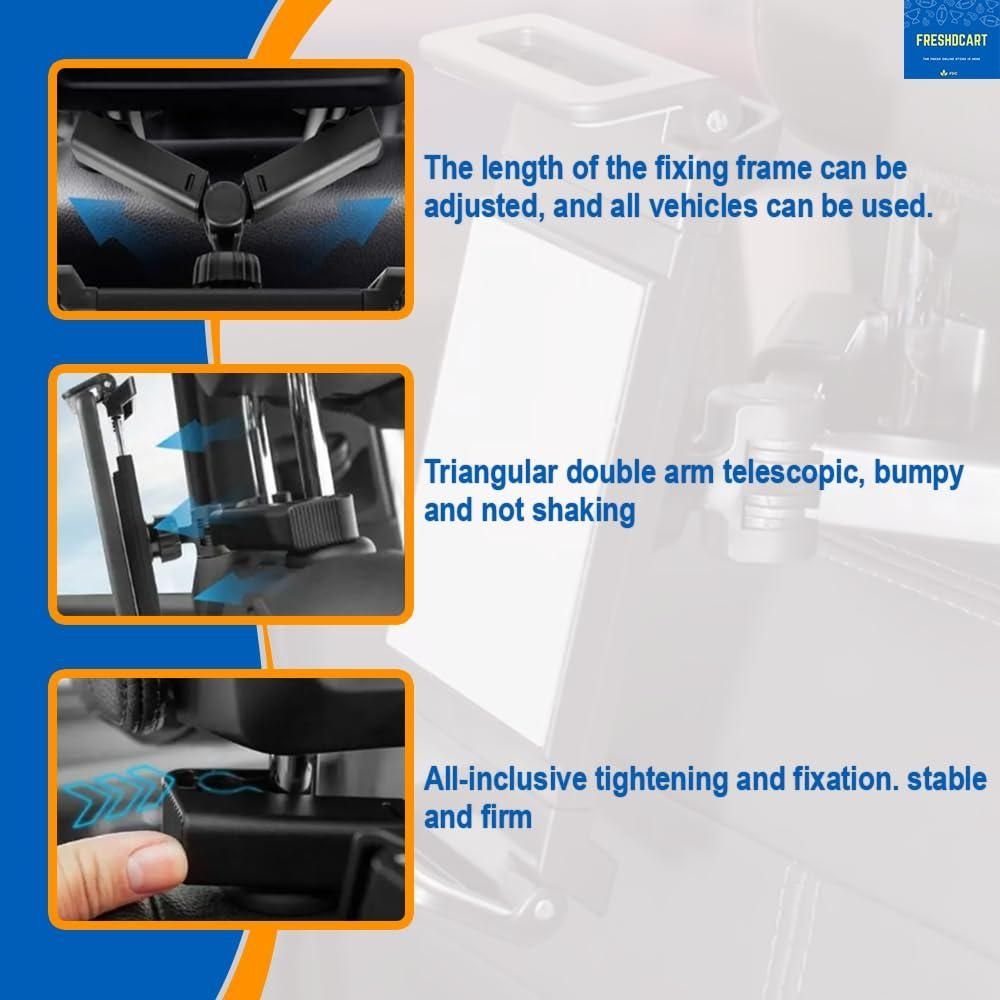 Car Mount Holder for Tablets & Phones (4.7-12.9 inches) with 360-Degree Rotation - Image 3