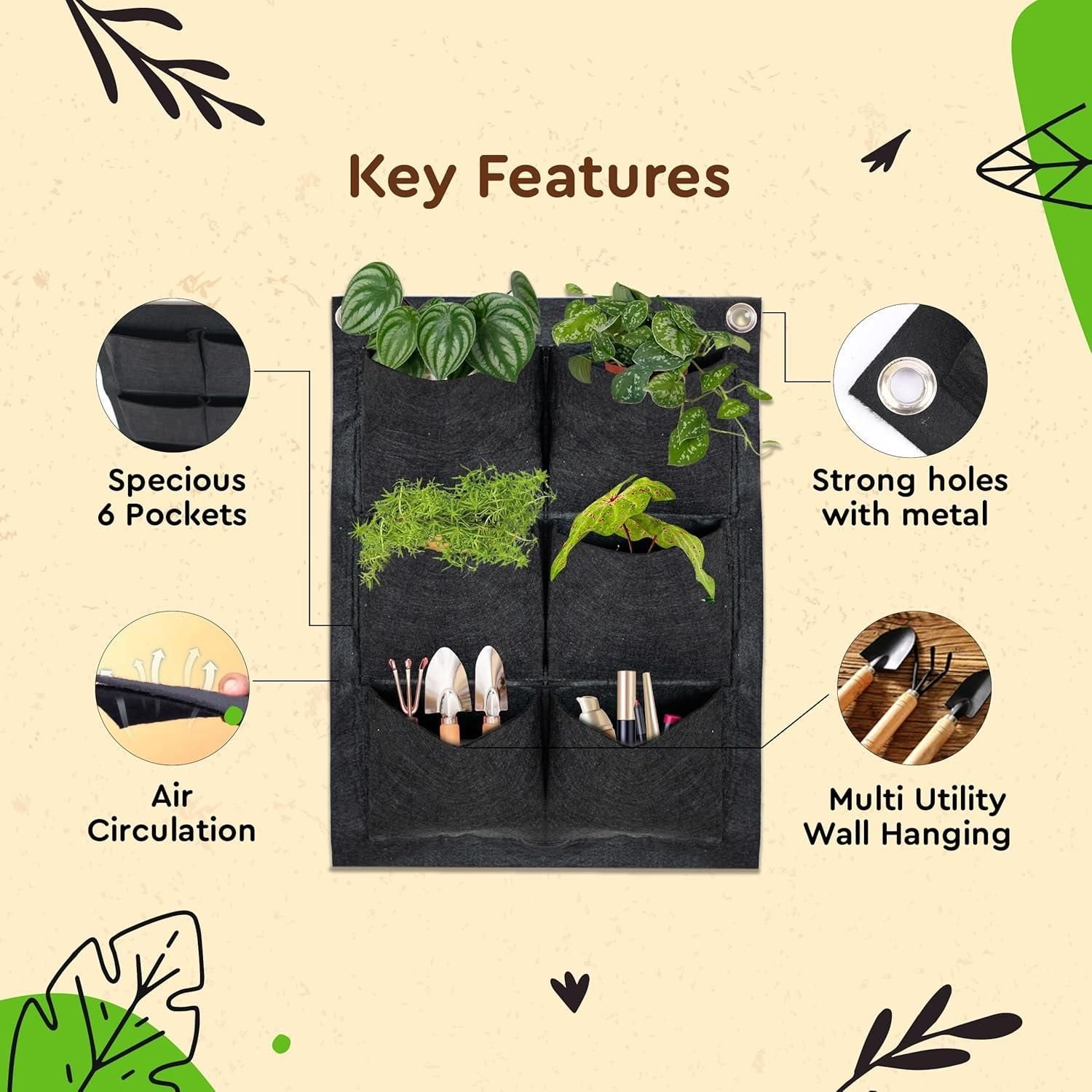 Vertical Hanging Wall Planter for Balcony /Indoors - Image 2