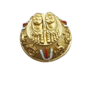 Gold Plated Antique Lord Balaji Charan Paduka