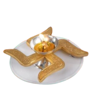 Brass Swastik Diya