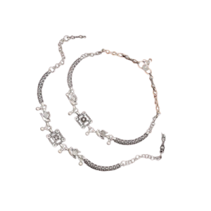 Womens Silver Plated Anklets