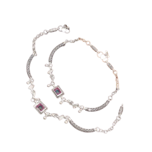 Womens Silver Plated Anklets