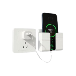 Wall Mounted Mobile Holder With Adhesive Strips& Charging Holder