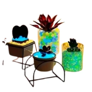 100 Pcs Artificial Mixed Color Glow Stones Fluorescent Rocks For Home Decor