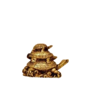 Three Tiered Turtle Tortoise Family For Health And Good Luck For Home Décor - 12 cm