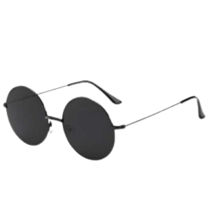 Unisex Black Round Sunglass