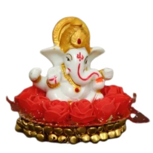CraftIndia Lord Ganesha idol on Decorative Plate for Car and Home