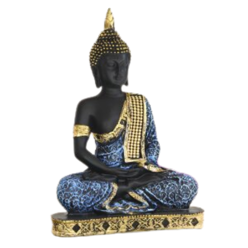 CraftIndia Blue Meditating Buddha Decorative Showpiece - 24 cm
