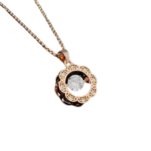 Elegant American Diamond Pendant With Chain
