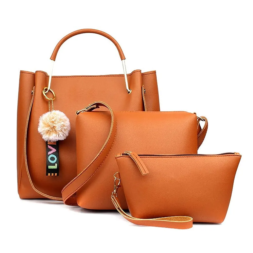 Women’s Handbag With Sling (Set Of 3)