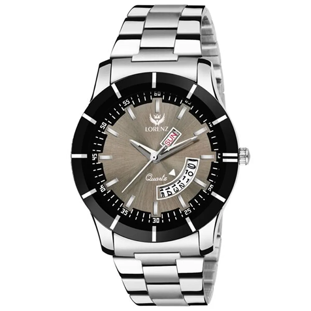 Lorenz Watch Day & Date Stainless Steel Grey Dial Men’s Analog Watch