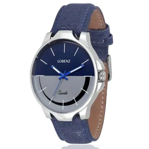 Lorenz Watch Analogue Multicolor Dial Blue Denim Strap Men’s Watch