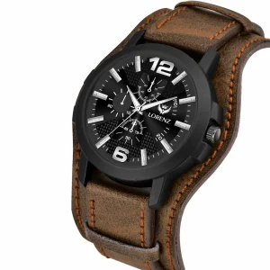Lorenz Chocolate Brown Bracelet Watch For Men