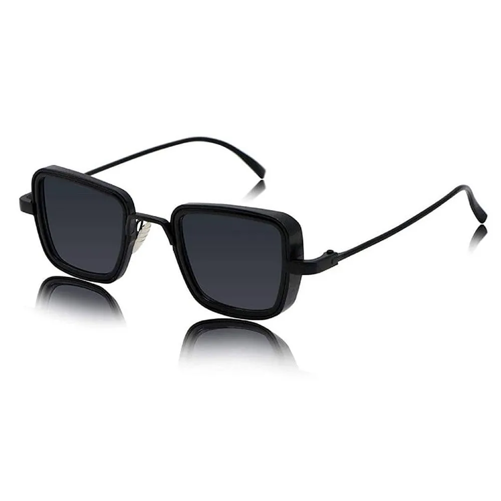 Glamorous Black Metal Square Sunglass For Men And Boys - Image 2