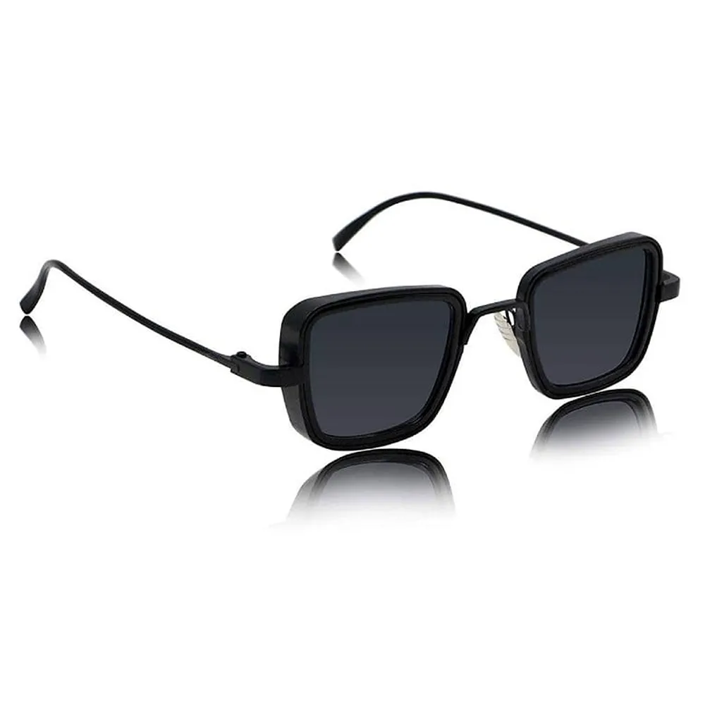 Metal Square Sunglass For Men And Boys, Trendy Black